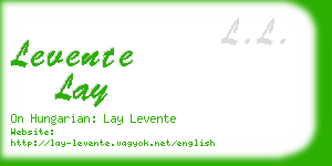 levente lay business card